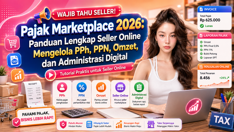Pajak Marketplace 2026: Panduan Lengkap Seller Online Mengelola PPh, PPN, Omzet, dan Administrasi Digital