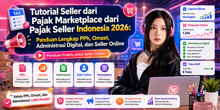 Pajak Marketplace dari Pajak Seller Indonesia 2026: Panduan Lengkap PPh, Omzet, Administrasi Digital, dan Seller Online