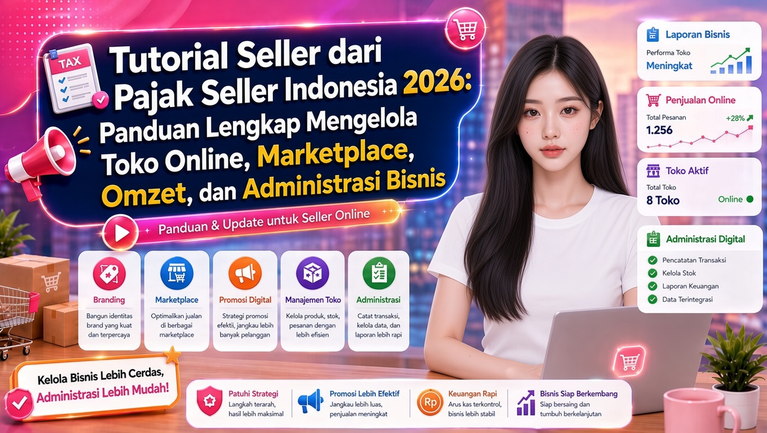 Tutorial Seller dari Pajak Seller Indonesia 2026: Panduan Lengkap Mengelola Toko Online, Marketplace, Omzet, dan Administrasi Bisnis